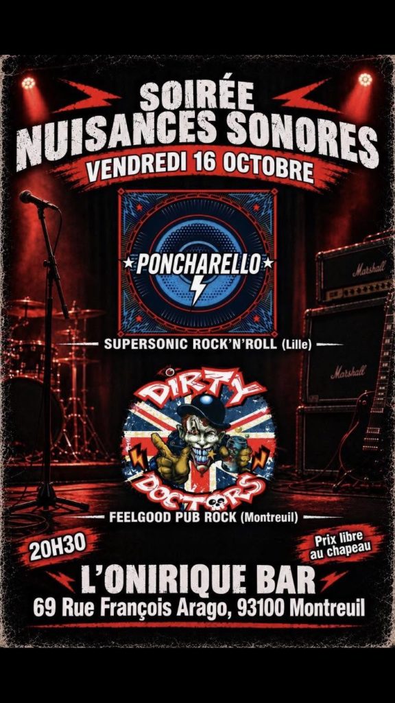 Poncharello - L'Onirique Bar - Montreuil - 16 Octobre 2026